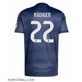 Billige Fotballdrakt Real Madrid Antonio Rudiger #22 Replika Bortedrakt 2025-26 Kortermet